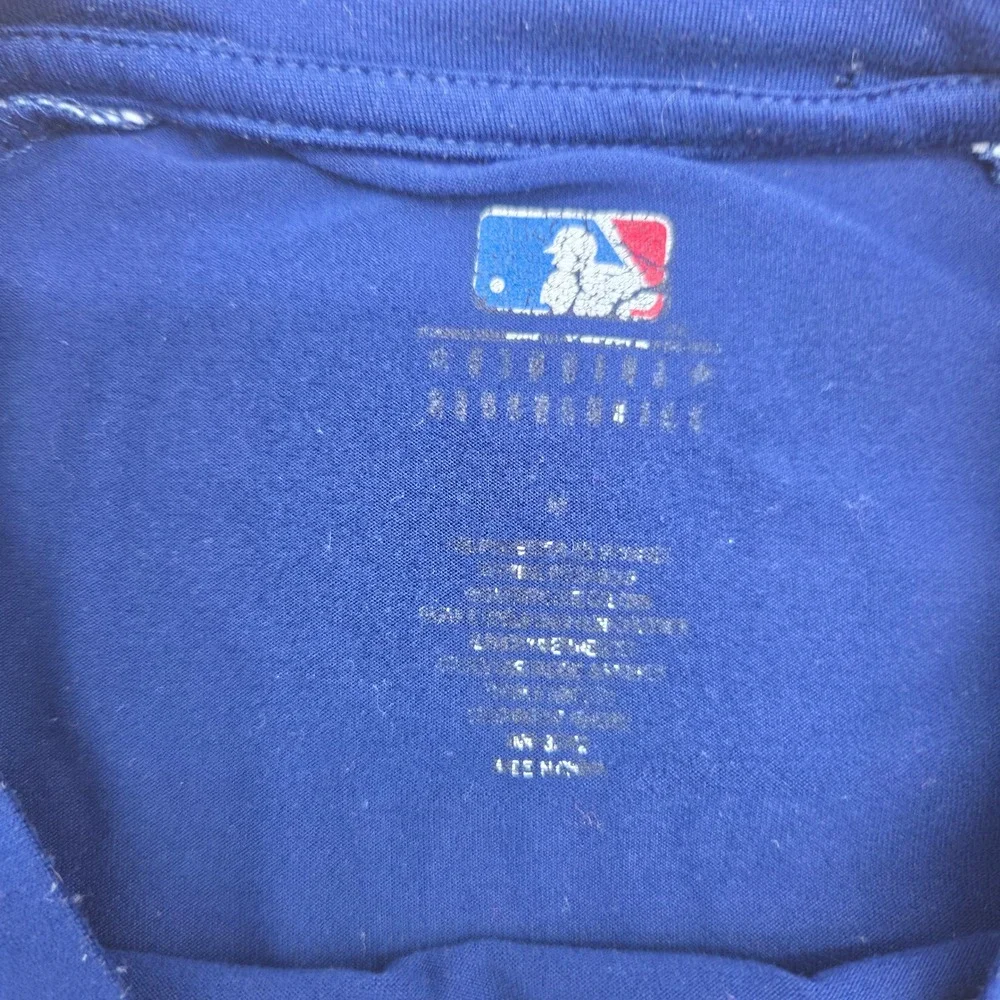 Zubaz Tampa Bay Rays MLB Shirt Mens Medium Navy Blue Zebra Raglan Fox Sports Sun - Picture 4 of 8